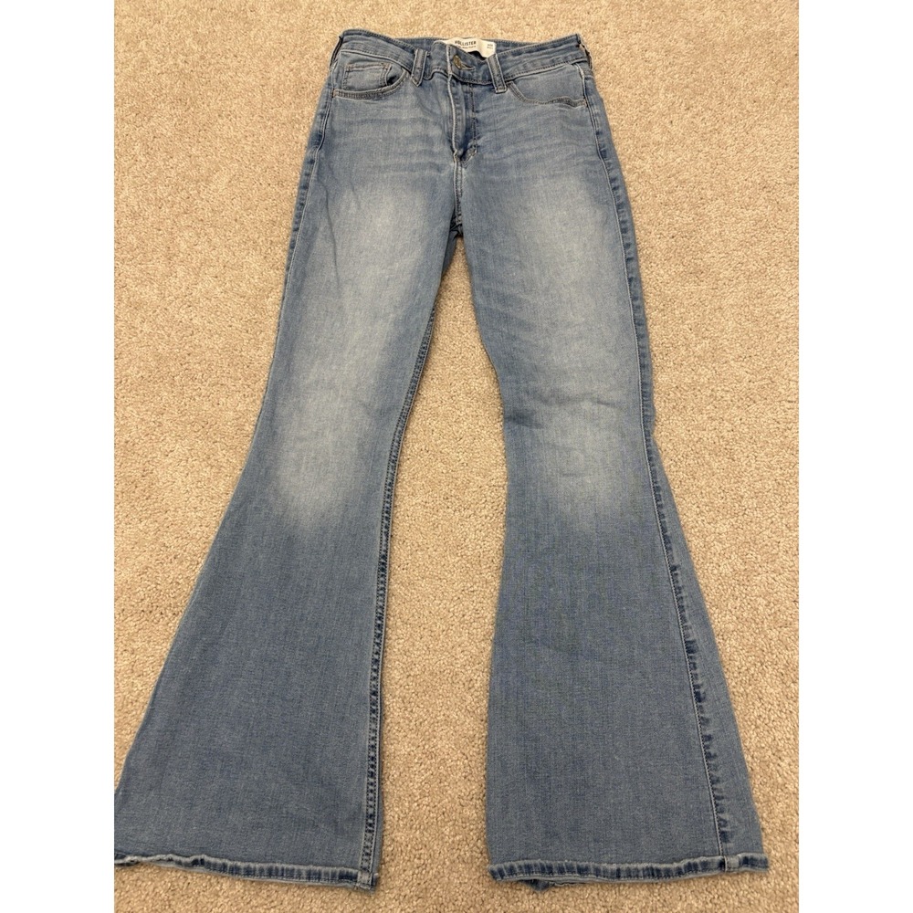 Y2K Hollister High Rise Flare Size 2S Preppy Light Wash